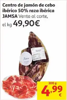 Alcampo JAMSA Centro de jamón de cebo ibérico 50% raza ibérica oferta