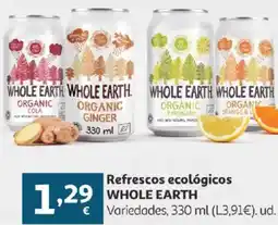 Alcampo WHOLE EARTH Refrescos ecológicos oferta