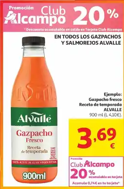 Alcampo ALVALLE Gazpacho fresco Receta de temporada oferta