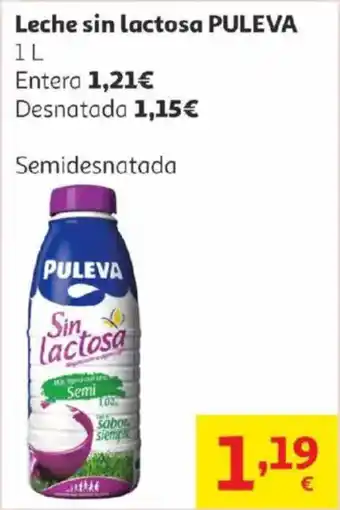 Alcampo PULEVA Leche sin lactosa oferta