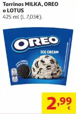 Alcampo MILKA, OREO o LOTUS Tarrinas oferta