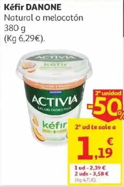 Alcampo DANONE Kéfir Natural o melocotón oferta