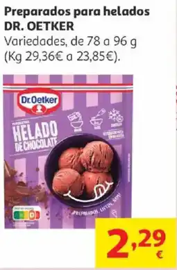 Alcampo DR. OETKER Preparados para helados oferta