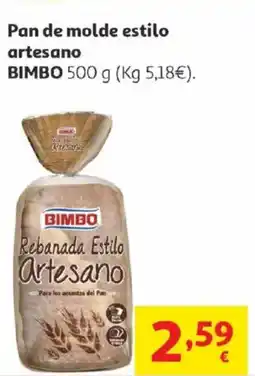 Alcampo BIMBO Pan de molde estilo artesano oferta