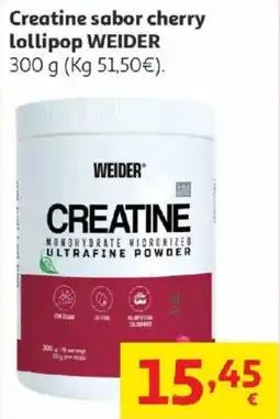 Alcampo WEIDER Creatine sabor cherry Lollipop oferta