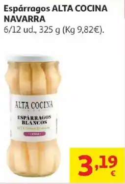 Alcampo ALTA COCINA Espárragos navarra oferta
