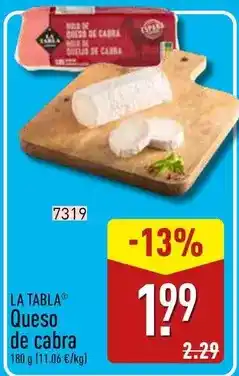 ALDI Queso de cabra oferta