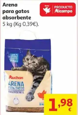 Alcampo AUCHAN Arena para gatos absorbente oferta
