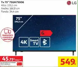 Alcampo LG TV 75" 75UA75006 oferta