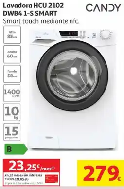 Alcampo CANDY Lavadora HCU 2102 DWB4 1-S SMART oferta