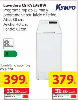 Alcampo KYMPO Lavadora CS KYLVB8W oferta