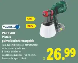 Lidl Parkside - pistola pulverizadora recargable oferta
