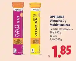 Lidl Optisana - vitamina c / multivitaminas oferta
