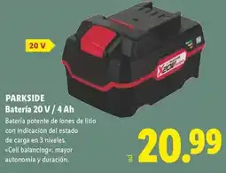 Lidl Parkside - bateria 20 v / 4 ah oferta