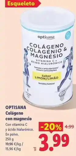 Lidl Optisana - colageno con magnesio oferta