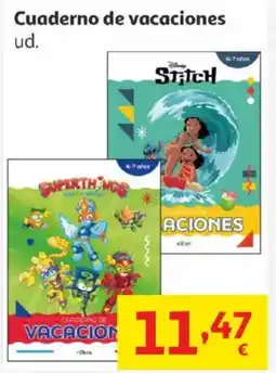 Alcampo Cuaderno de vacaciones oferta