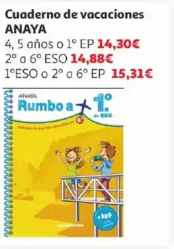 Alcampo ANAYA Cuaderno de vacaciones oferta