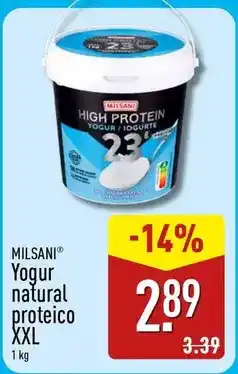 ALDI Milsani - yogur natural proteico xxl oferta