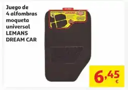 Alcampo LEMANS DREAM CAR Juego de 4 alfombras moqueta universal oferta