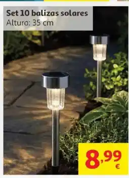 Alcampo Set 10 balizas solares oferta
