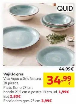 Alcampo QUID Vajilla gres oferta