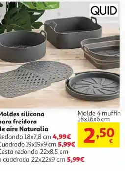 Alcampo QUID Moldes silicona para freidora de aire Naturalia oferta
