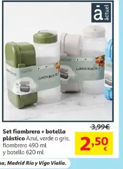 Alcampo Set fiambrera + botella plástico oferta