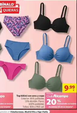 Alcampo Top bikini con aros y copa oferta