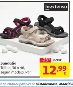 Alcampo INEXTENSO Sandalia oferta