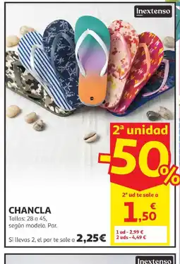 Alcampo INEXTENSO Chancla oferta