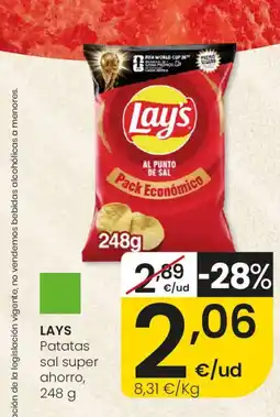 Eroski LAYS Patatas sal super ahorro oferta