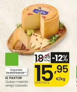 Eroski EL PASTOR Queso mezcla añejo tostado oferta