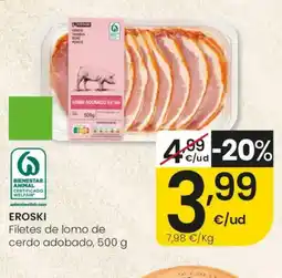 Eroski EROSKI Filetes de lomo de cerdo adobado oferta