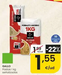 Eroski GALLO Pastas señalizadas oferta