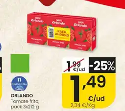 Eroski ORLANDO Tomate frito oferta