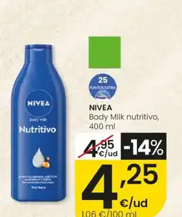 Eroski NIVEA Body Milk nutritivo oferta