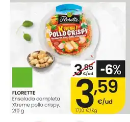 Eroski FLORETTE Ensalada completa Xtreme pollo crispy oferta