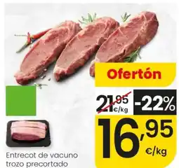 Eroski Entrecot de vacuno trozo precortado oferta