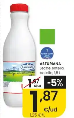 Eroski ASTURIANA Leche entera, botella oferta