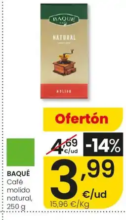 Eroski BAQUÉ Café molido natural oferta