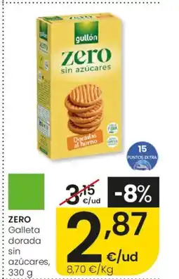 Eroski ZERO Galleta dorada sin azúcares oferta
