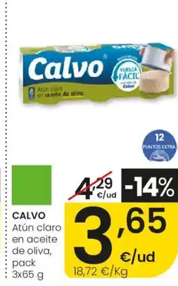 Eroski CALVO Atún claro en aceite de oliva oferta
