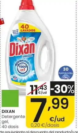 Eroski DIXAN Detergente gel 40 dosis oferta