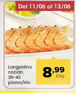 Autoservicios Familia Langostino cocido, 30-40 oferta