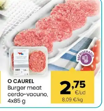 Autoservicios Familia O CAUREL Burger meat cerdo-vacuno oferta