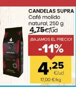Autoservicios Familia CANDELAS SUPRA Café molido natural oferta