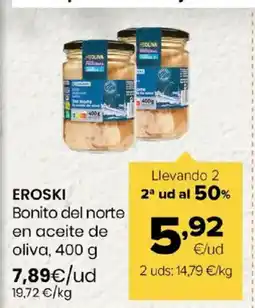 Autoservicios Familia EROSKI Bonito del norte en aceite de oliva oferta