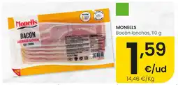 Aliprox MONELLS Bacón lonchas oferta