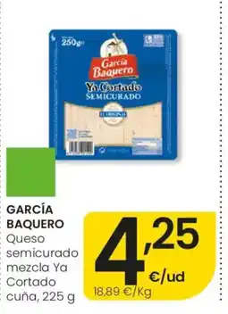 Aliprox GARCÍA BAQUERO Queso semicurado mezcla Ya Cortado cuña oferta