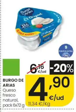 Aliprox BURGO DE ARIAS Queso fresco natural oferta
